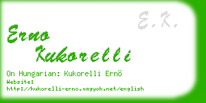 erno kukorelli business card