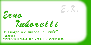 erno kukorelli business card